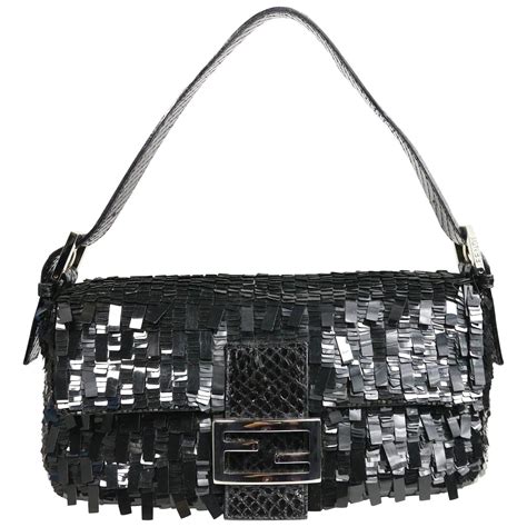 fendi sequin baguette black|Fendi baguette handbags.